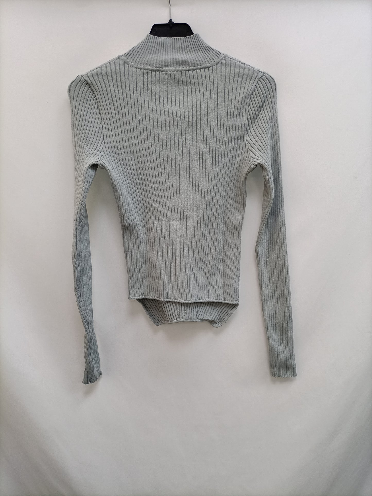 ZARA.Blue ribbed knit top TM