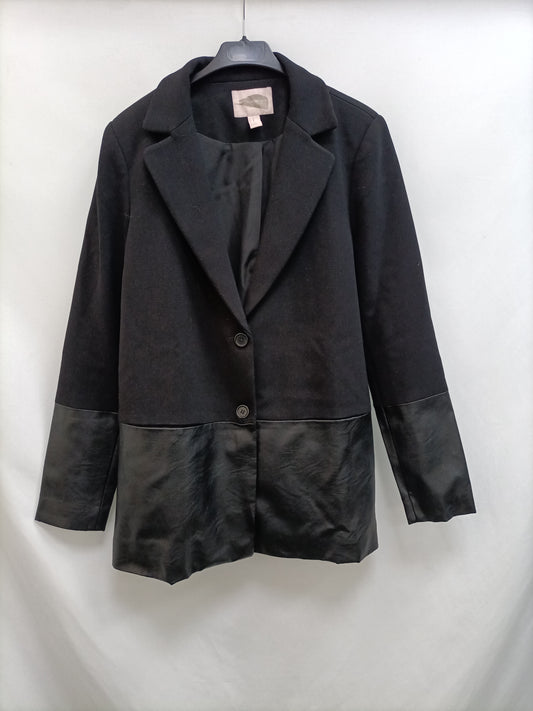 FOREVER21.Black double texture blazer TM