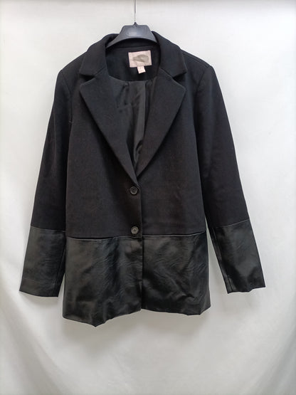 FOREVER21.Black double texture blazer TM