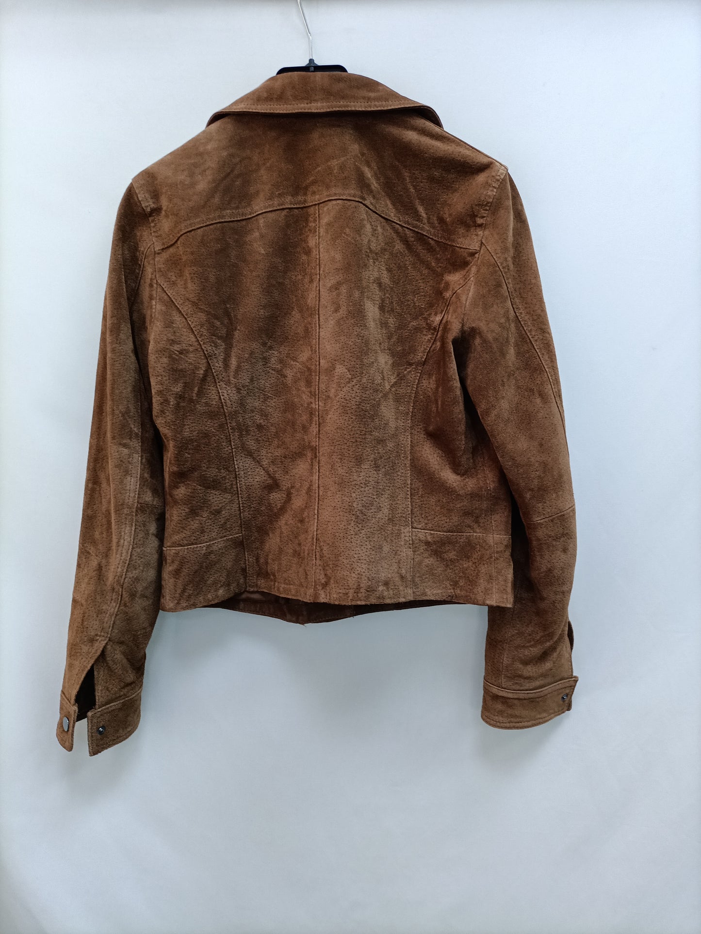 PIECES. Camel Biker Leather Ts