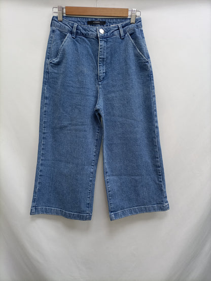 UTERQÜE.Pantalones culotte pesqueros T.38