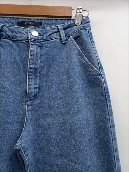 UTERQÜE.Pantalones culotte pesqueros T.38