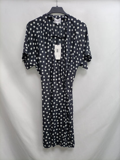 BIMBA Y LOLA.Vestido lunares abotonado T.XS