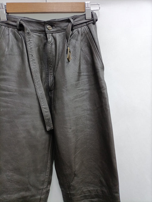 OTRAS.Pantalons rectos piel T.34 (vintage)