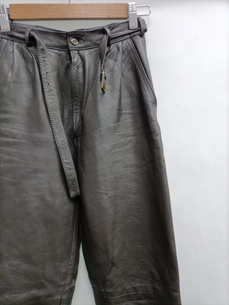 OTRAS.Pantalons rectos piel T.34 (vintage)