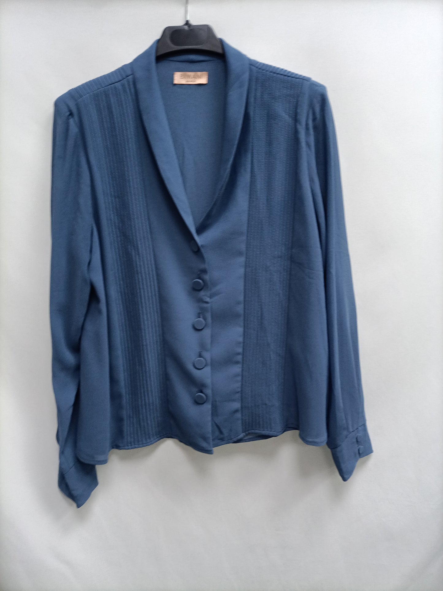 BIMANI.Blue blouse with shoulder pads TM