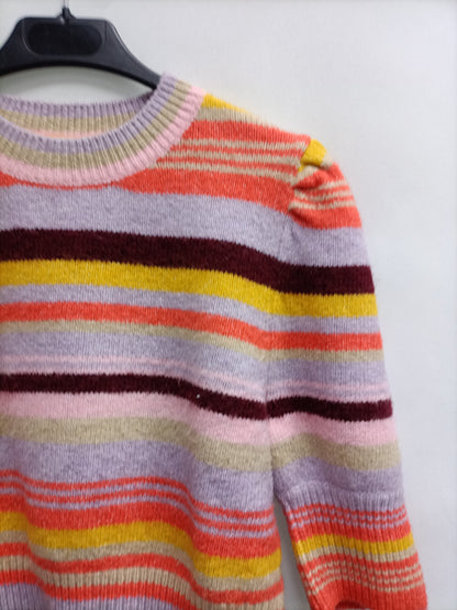 ZARA.Short-sleeved striped sweater TS