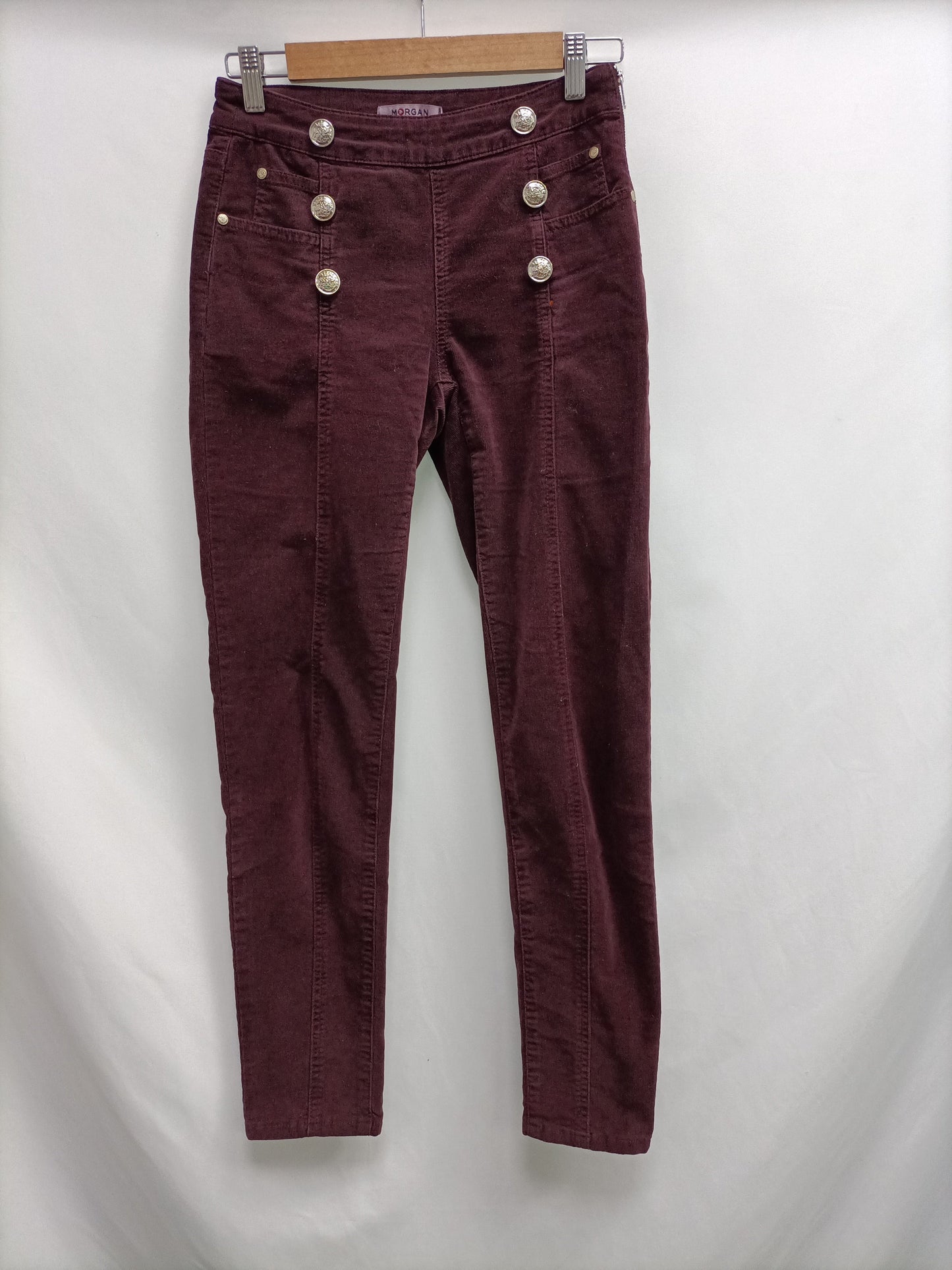 MORGAN.Burgundy corduroy trousers S.34
