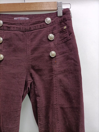 MORGAN.Burgundy corduroy trousers S.34