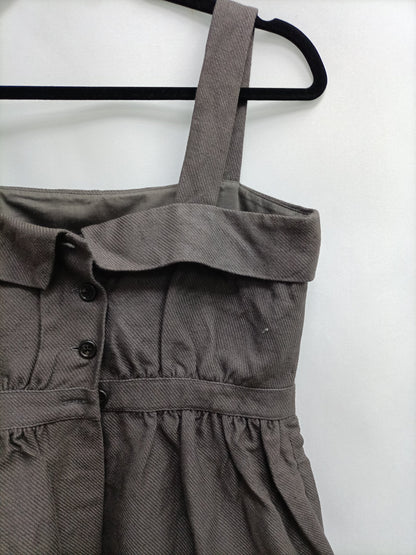 UTERQÜE.Top gris topo T.S