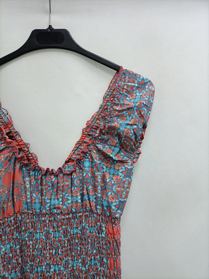 LUNA LLENA.Vestido largo estampado T.38