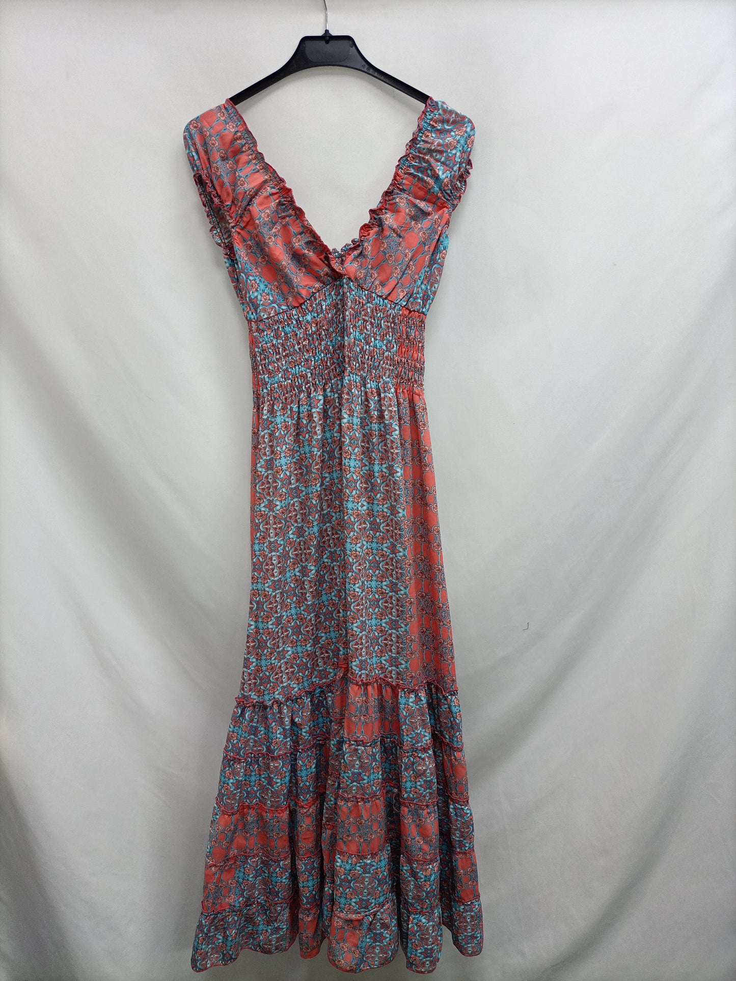 LUNA LLENA.Vestido largo estampado T.38