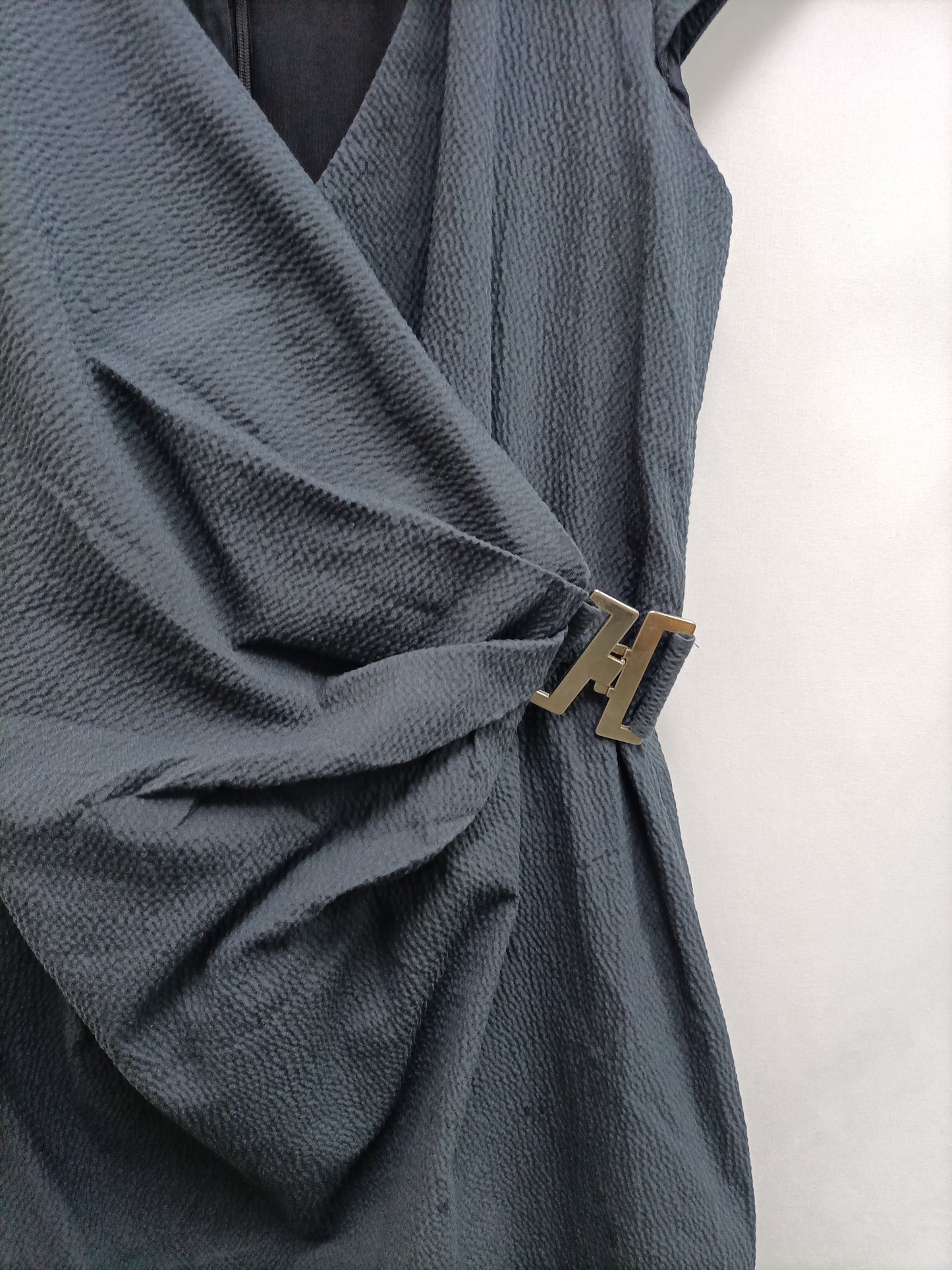 BAID.Vestido gris textura T.42