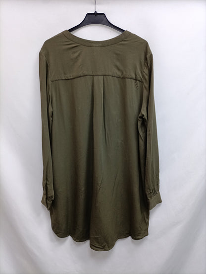 H&M.Vestido corto camisero T.36