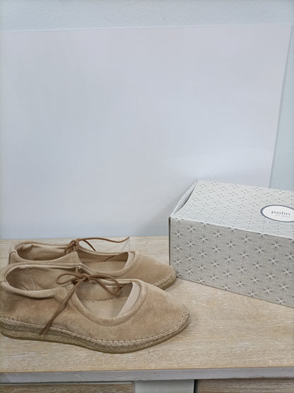 POLÍN ET MOI.Alpargata beige ante T.36