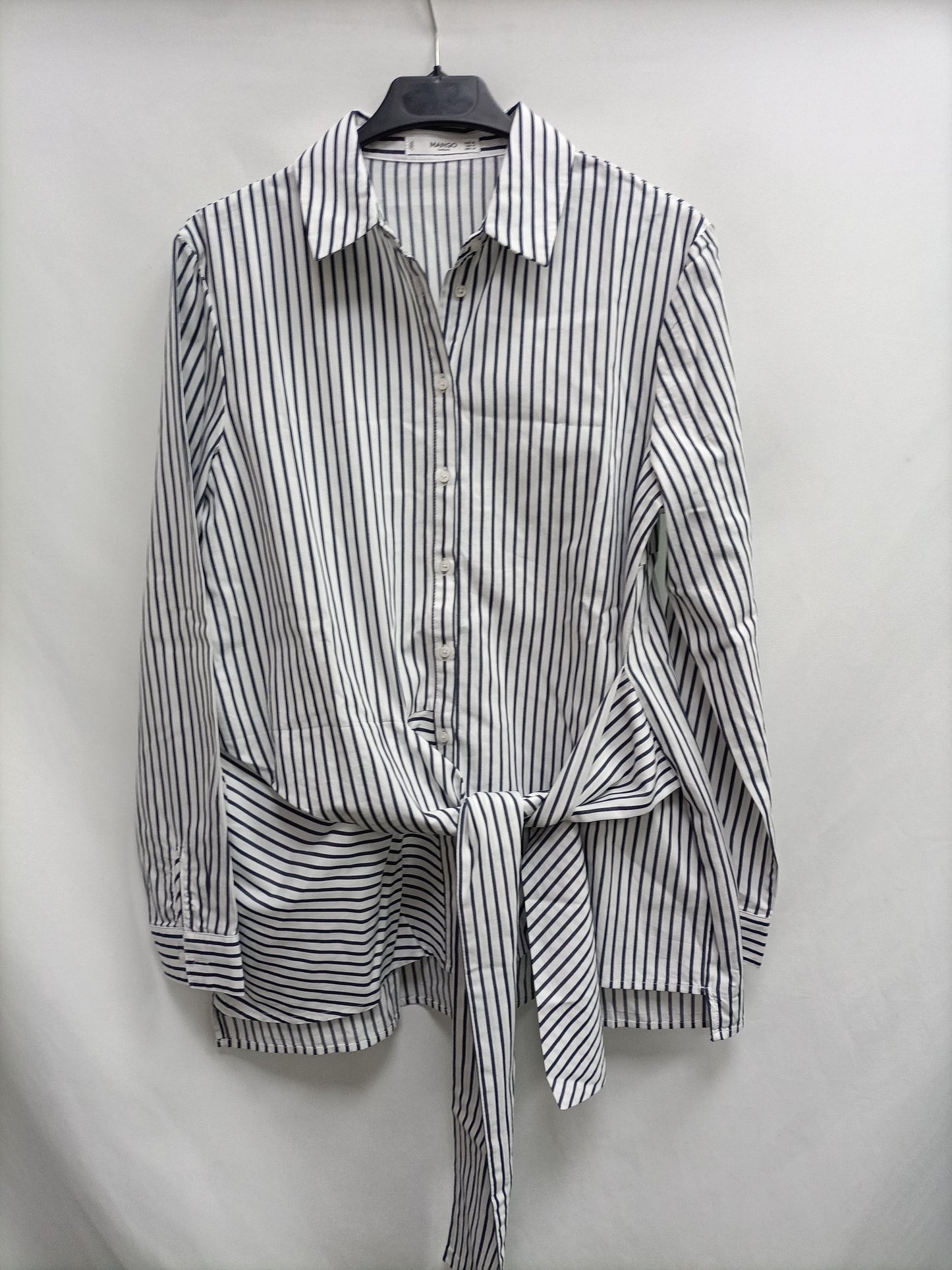 MANGO.Camisa larga rayas T.M