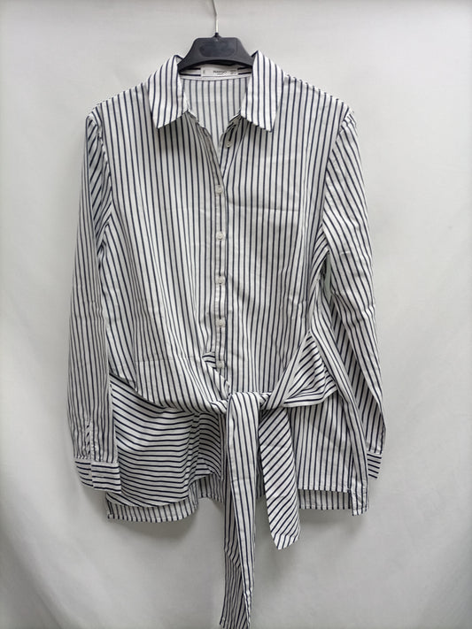 MANGO.Camisa larga rayas T.M