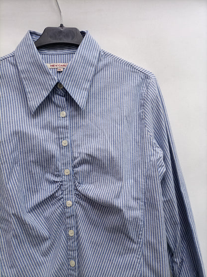 NEW CARO.Camisa rayas fruncido T.XL