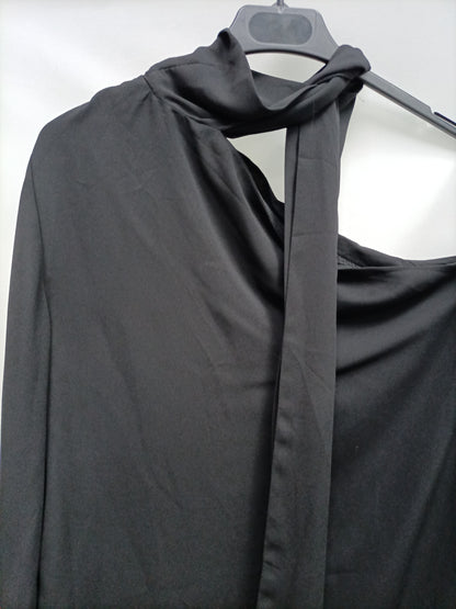 ASOS.Blusa negra asimétrica T.36