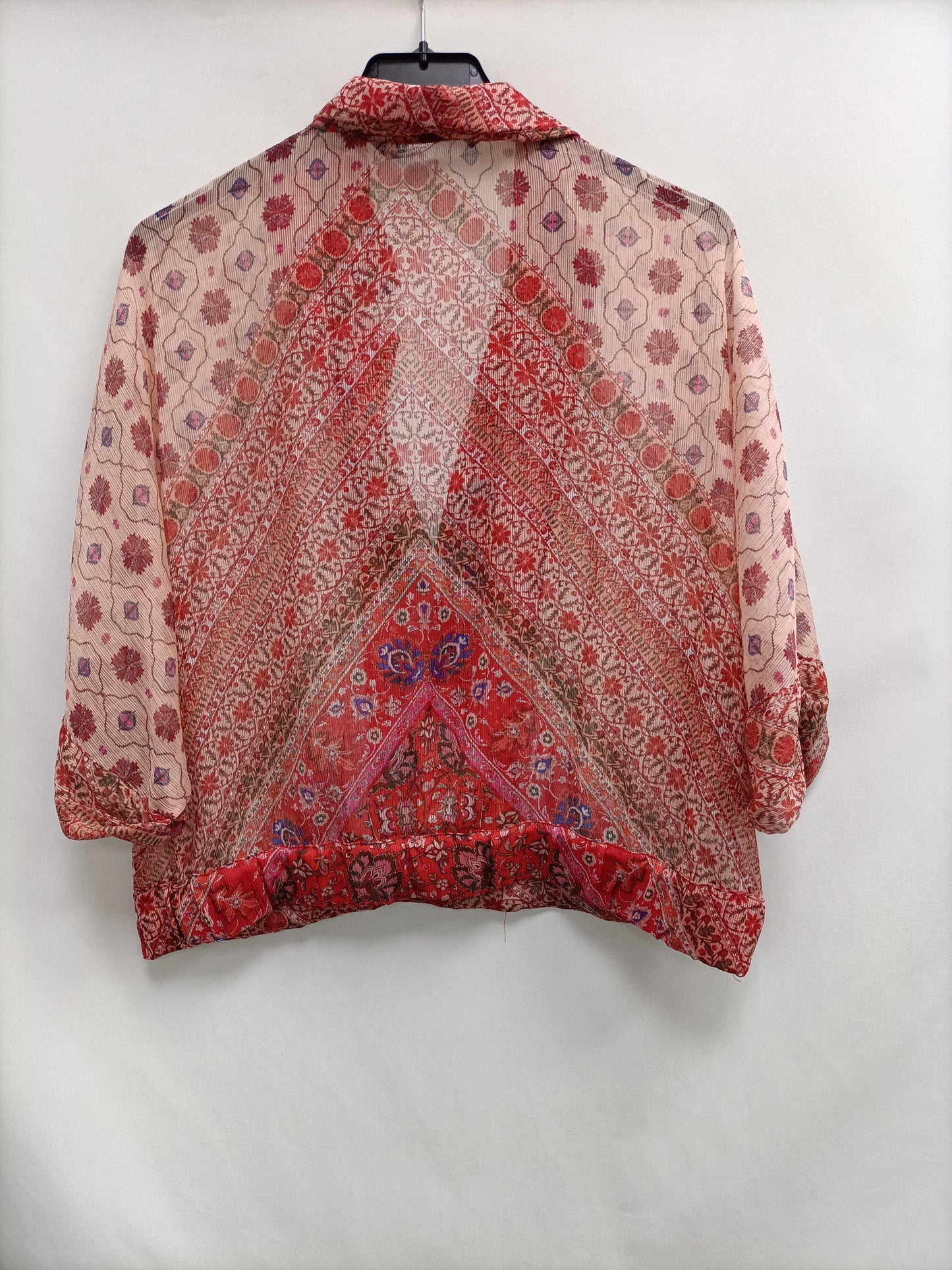 ZARA.Blusa semitransparente T.L