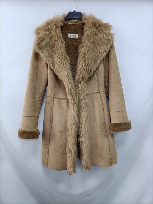 YOUNG FORMULA. Suede and fur coat size 38 (tare)