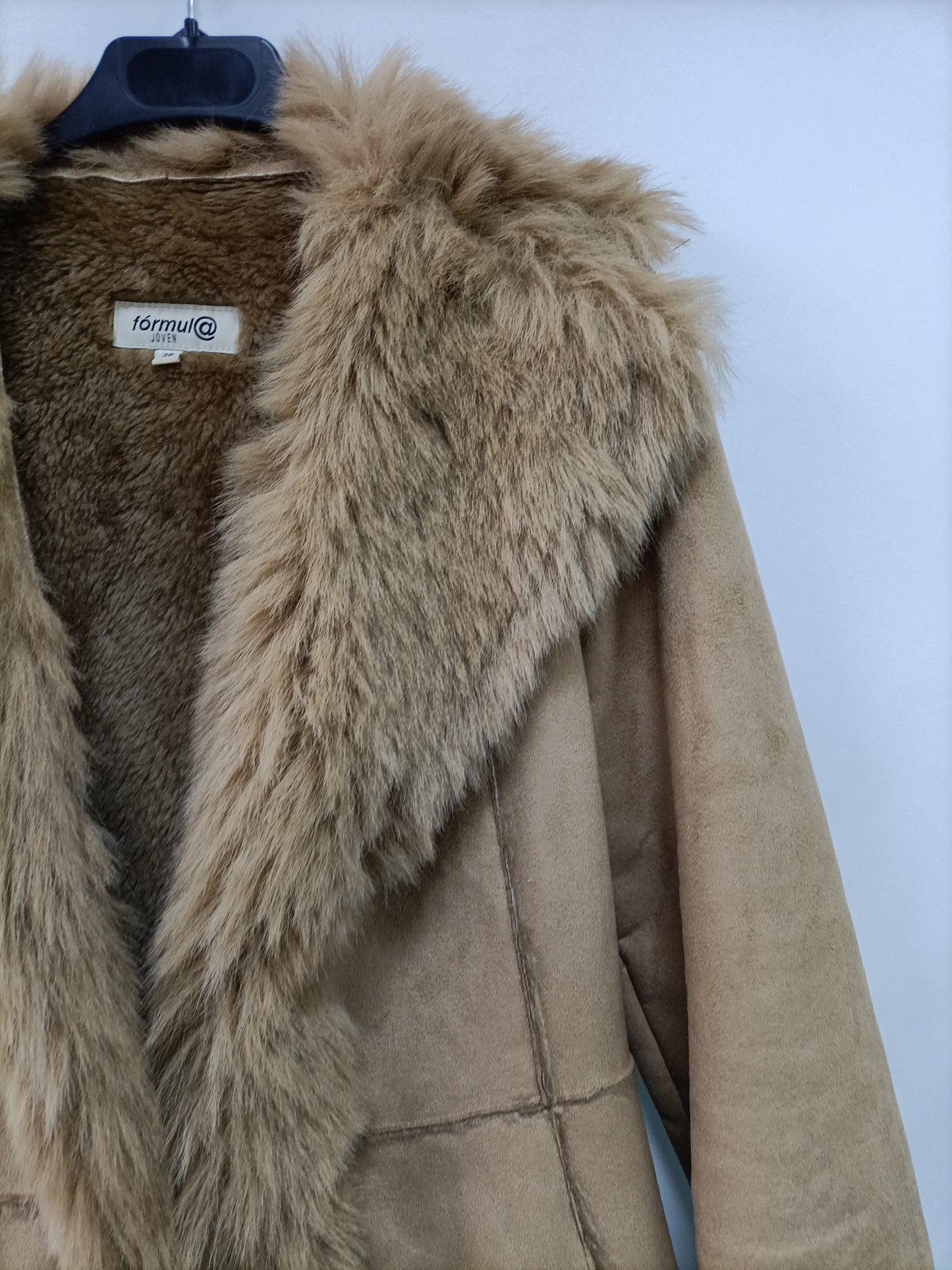 YOUNG FORMULA. Suede and fur coat size 38 (tare)