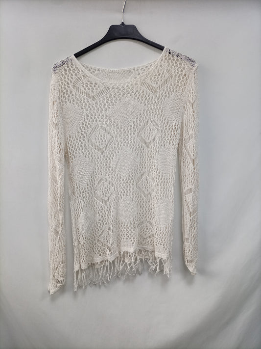 OTRAS. Jersey de punto blanco T.U (S)