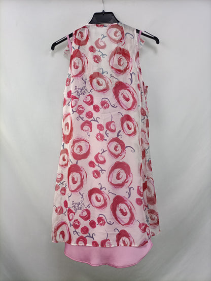 AMY GEE. Blusa rosa flores T.42