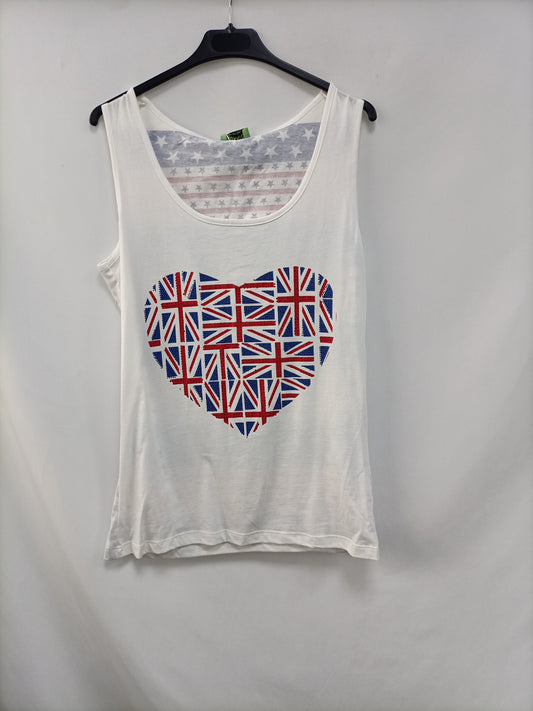 ORGANICHILL. Camiseta blanca corazón T.l