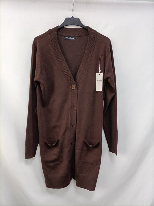 SHUNDA FASHION. Brown cardigan Tm/l
