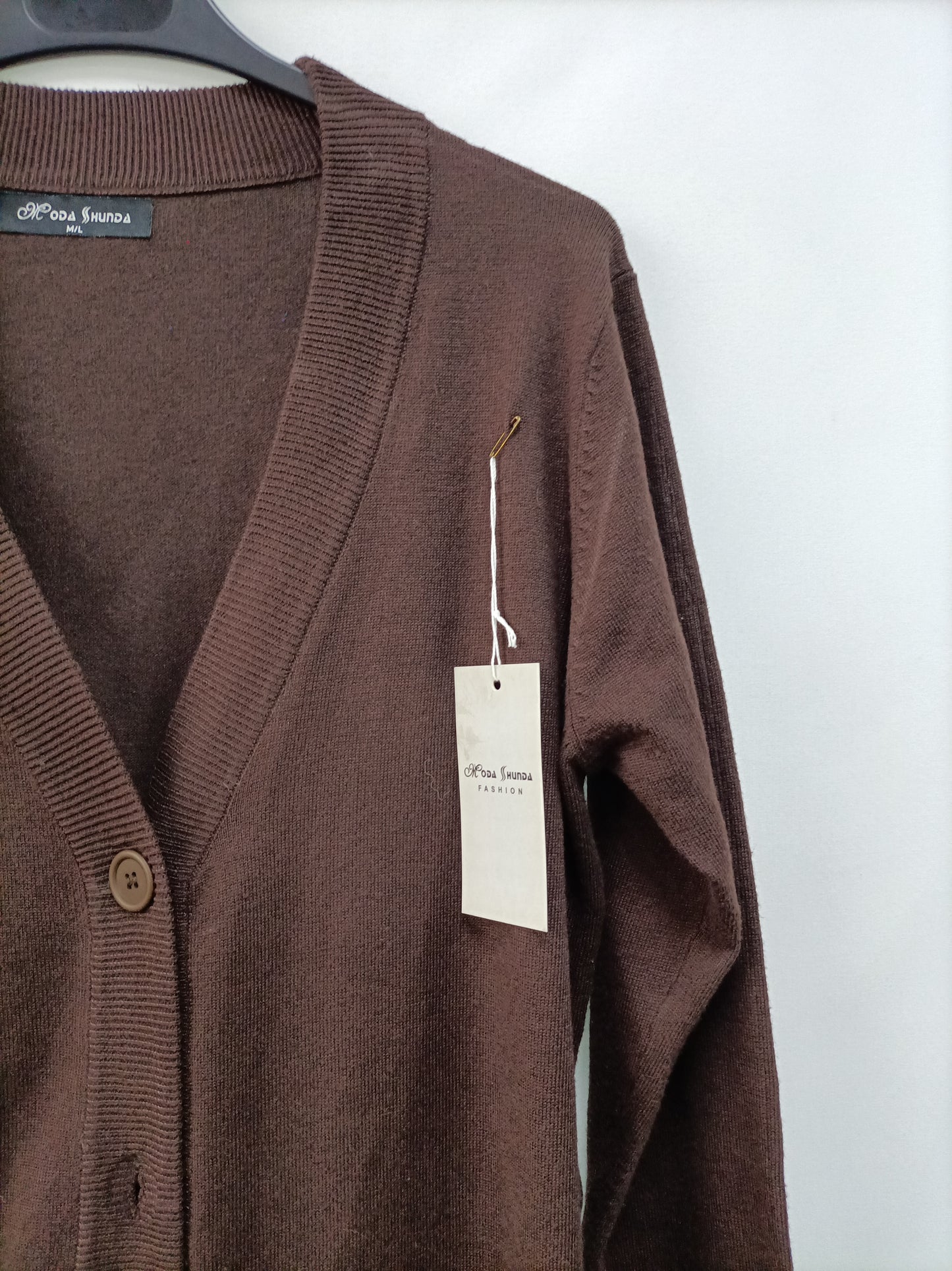 SHUNDA FASHION. Brown cardigan Tm/l