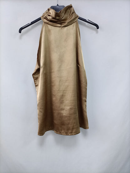 OTRAS. Top dorado satinado T.u(s)