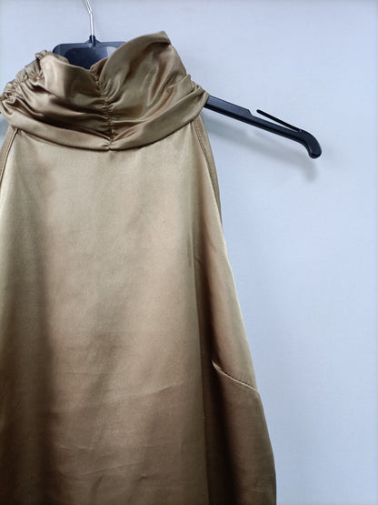 OTRAS. Top dorado satinado T.u(s)