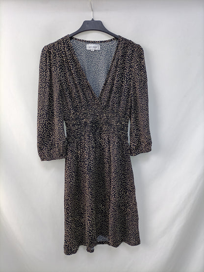 GALA BLACK. Vestido negro cuadros T.s