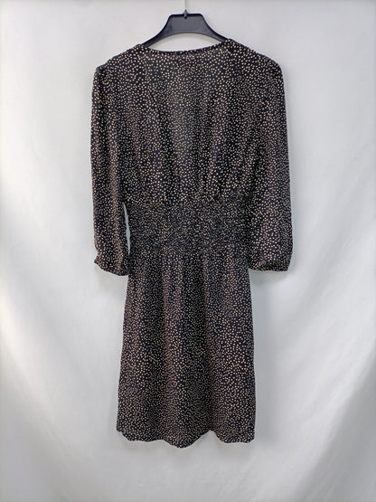 GALA BLACK. Vestido negro cuadros T.s