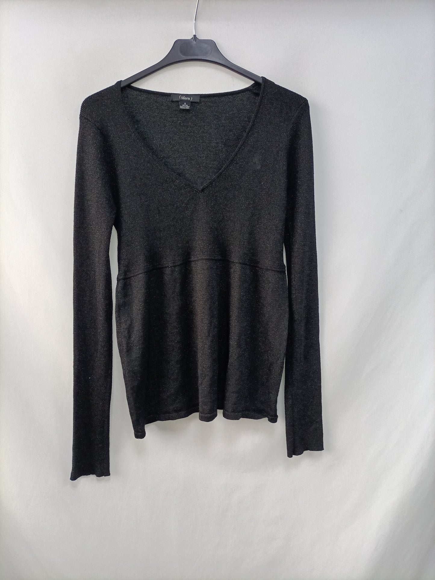 SFERA. Top negro hilos T.s (tara)