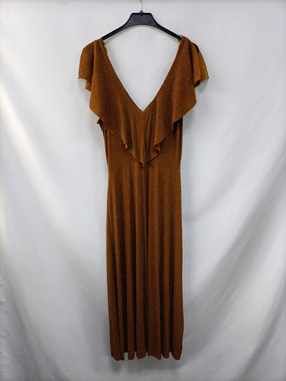 ZARA. Vestido midi hilos T.s