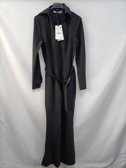 ZARA. Long black jumpsuit Tm