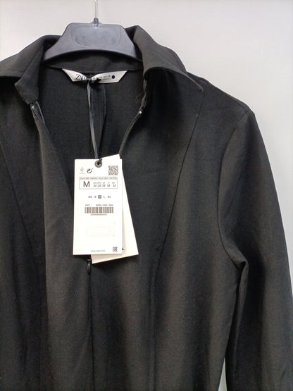 ZARA. Long black jumpsuit Tm