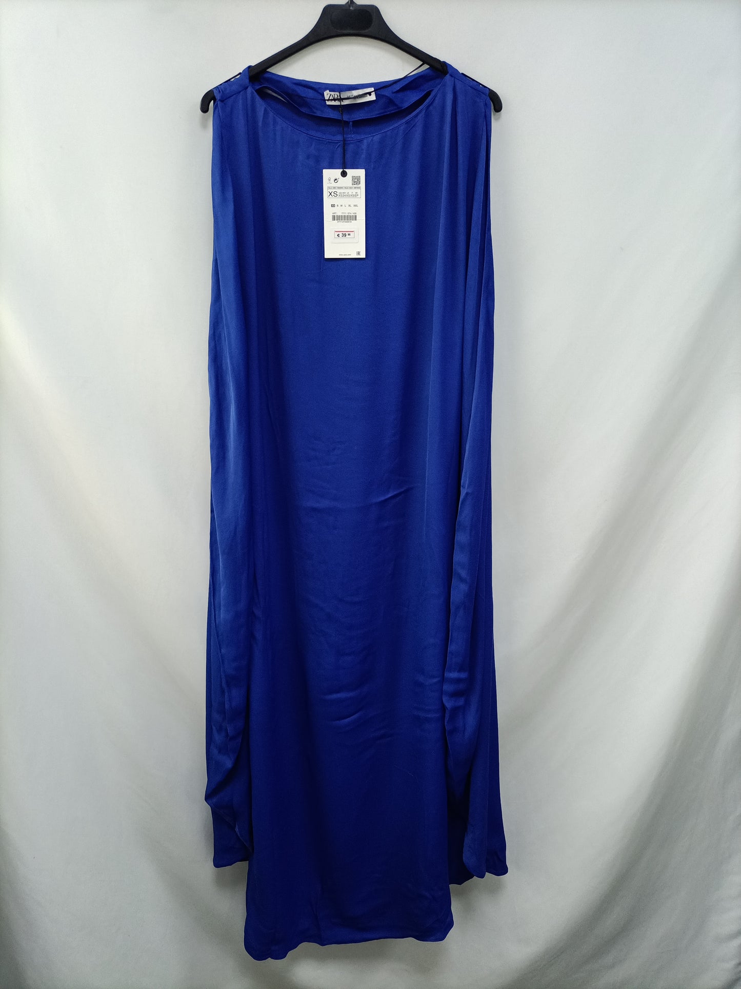 ZARA. Long blue dress T.xs