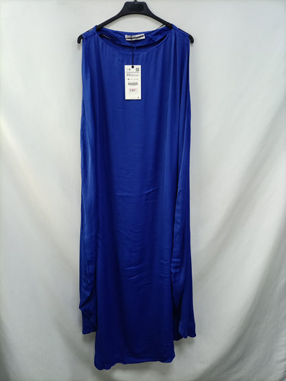 ZARA. Long blue dress T.xs