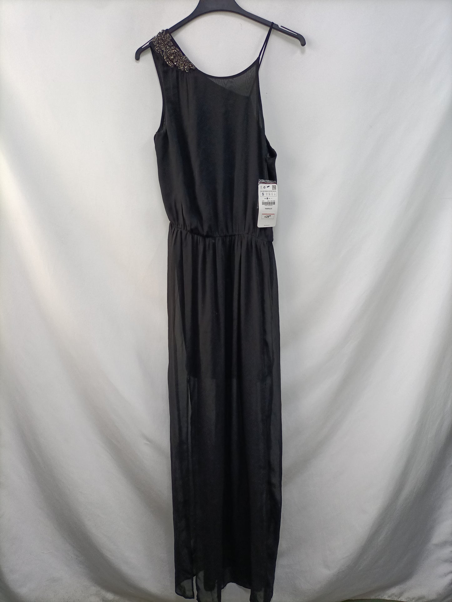 ZARA. Vestido largo asimétrico  T.s