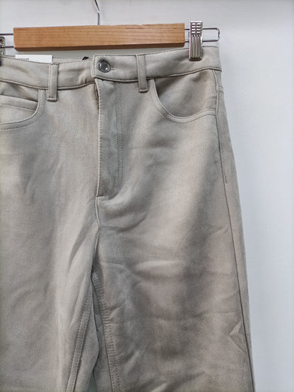 ZARA. Grey Suede Trousers Size 34