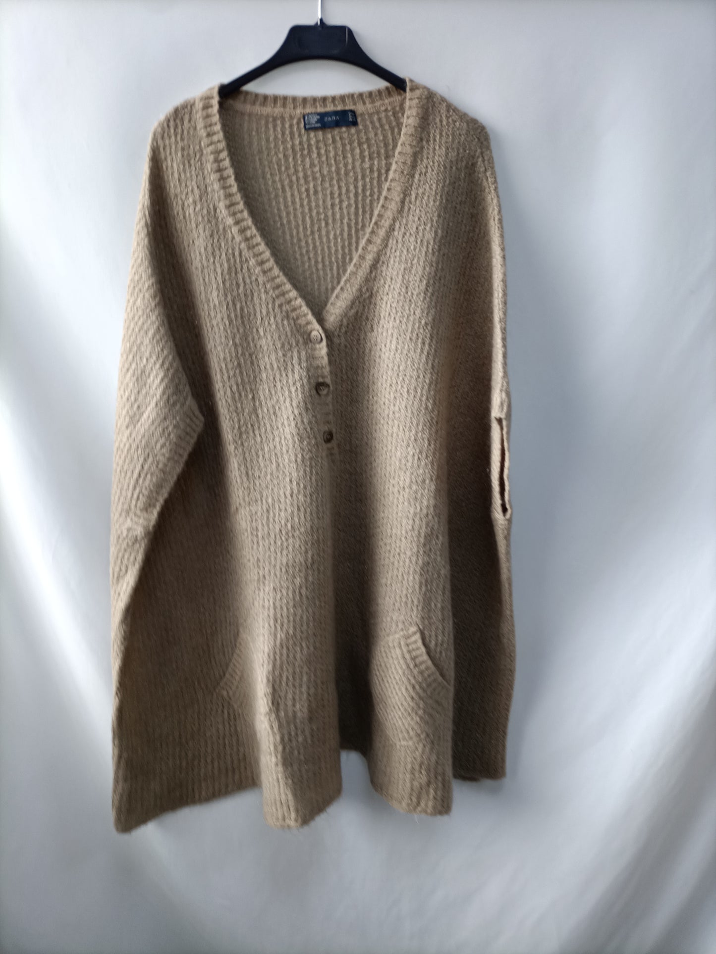 ZARA. Jersey oversized beige T.m