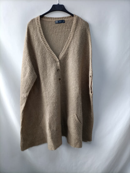 ZARA. Jersey oversized beige T.m