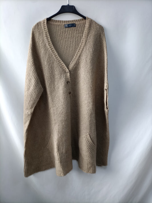 ZARA. Jersey oversized beige T.m