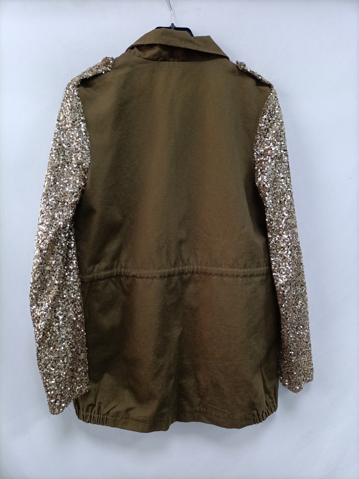 OTRAS. Chaqueta verde mangas lentejuelas T.u(m) tara