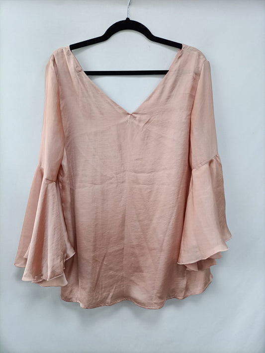 BOHO. Satin pink blouse Tu (m/l)
