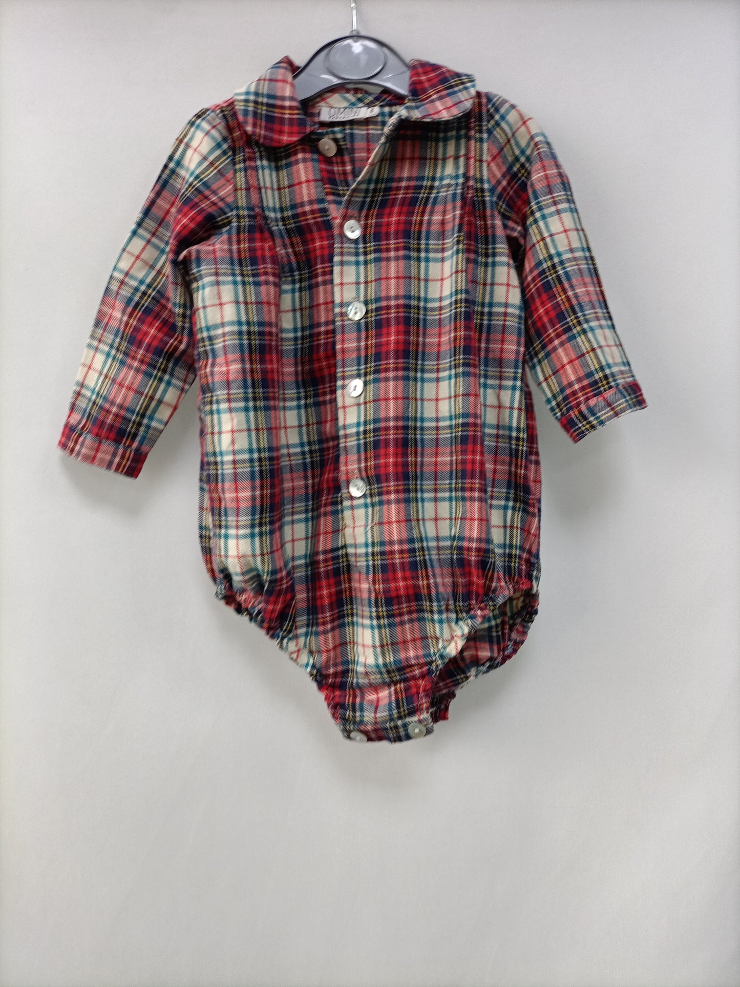 OMINI. Checkered romper size 18 months
