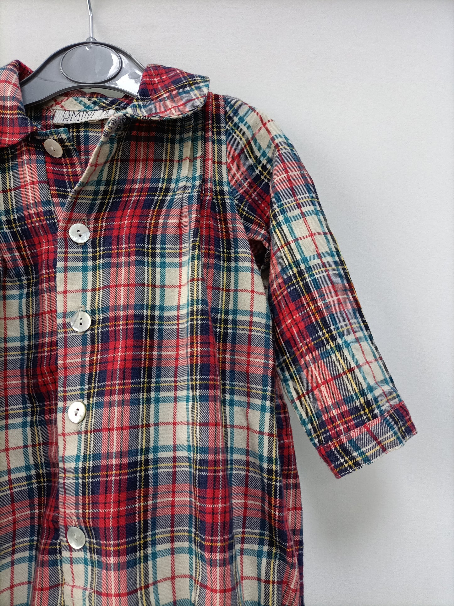 OMINI. Checkered romper size 18 months